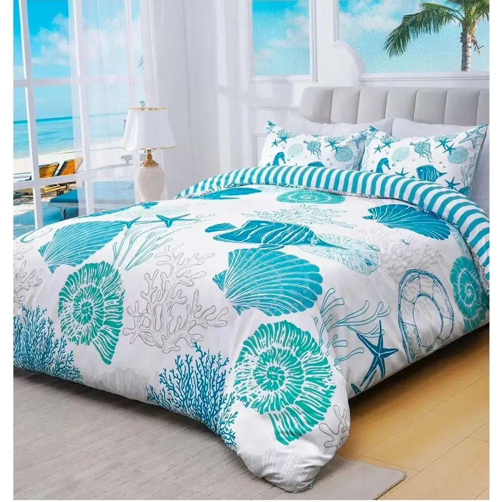 3 Pcs‎ Duvet Cover Set, Reversible Double-Sided , KING SIZE